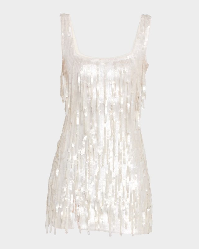 Le Sable Sequined Fringe Mini Dress